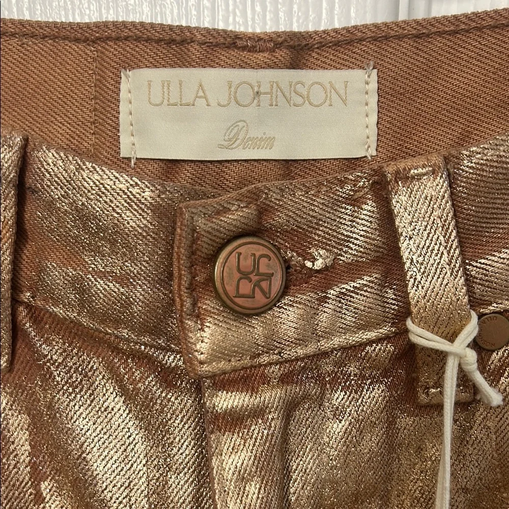 Ulla Johnson Copper Metallic Jeans - Picture 5 of 5